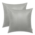 Brawarm Gray Leather Throw Pillows 16 X 16 Inches, Snake Leather Pillow Covers Pack Of 2, Faux Leather Decorative Pillow Covers