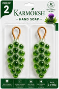 Exfoliating Soap Saver Pouch With Hanging Loop, Mesh Bag, Reusable Shower Soap Holder, Body Scrub Sponge, Green (Pack Of 2)