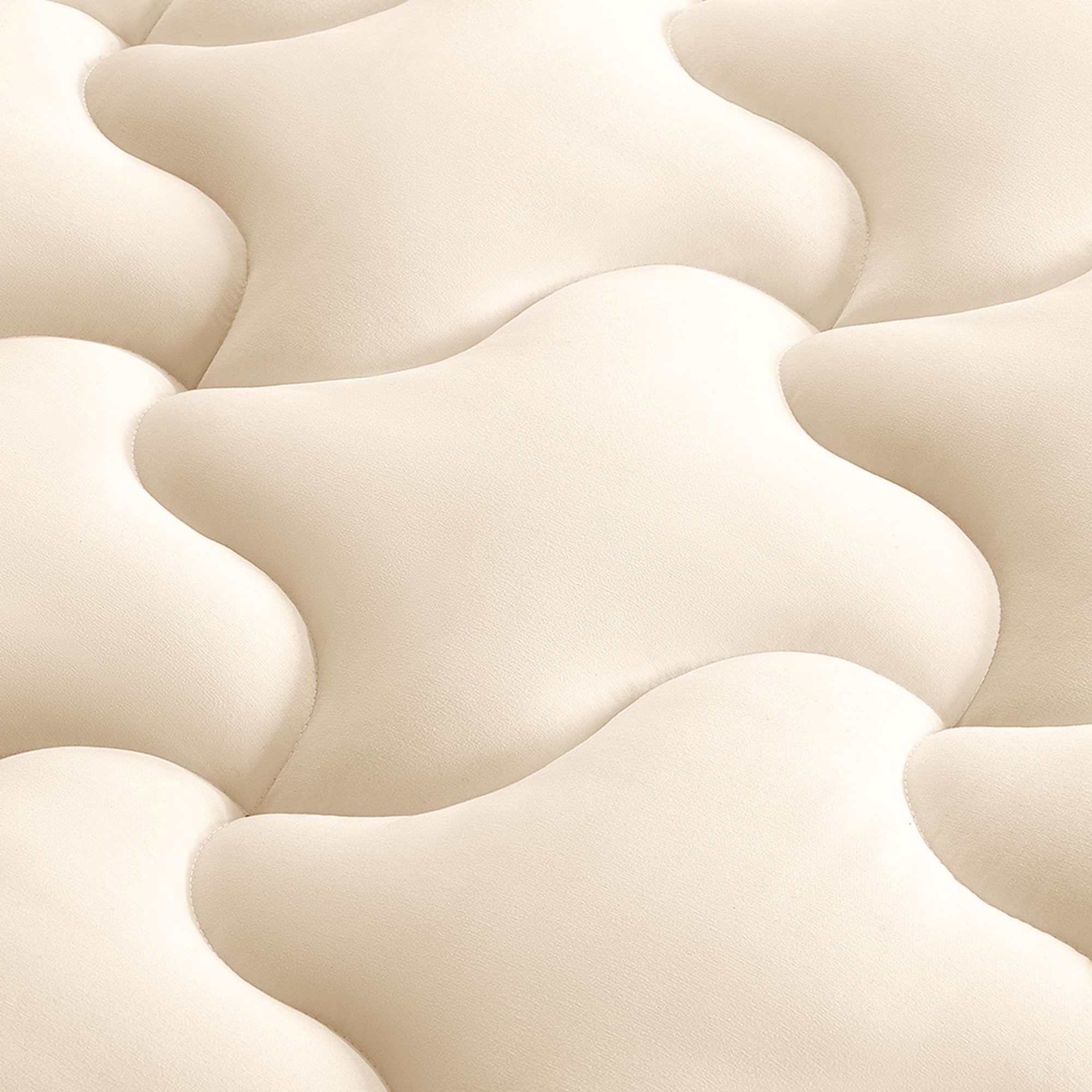 Sleep Zone Durable Bedding Mattress Pad Twin Size, Deep Pocket 8~21 Inch, Elastic Fitted Mattress Protector For Kids, Children, Machine Washable, Microfiber, Easy Care (Beige, Twin)