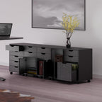 Winsome Wood 20346 Halifax 3-pc Storage Cabinet Set in Black