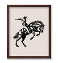 Poster Master Cowboy on Bucking Horse Poster - Retro Cowboy Print - Western Art - Rodeo Art - Wild West Art - Gift for Him & Her