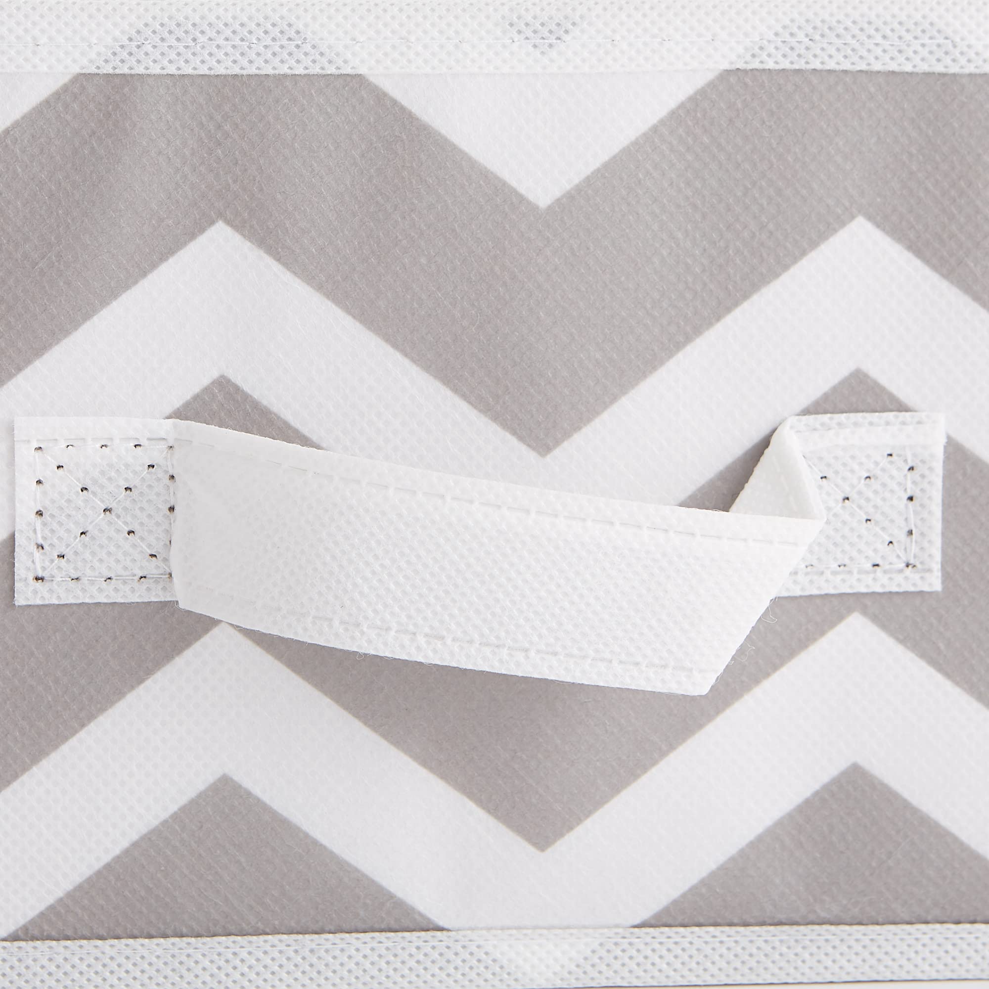 Dii Non Woven Polyester Storage Bin, 11X11X5.5-Inch, Chevron Gray, 2 Piece