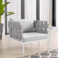 Modway EEI-4956-GRY-GRY Harmony Outdoor Patio Aluminum Armchair, Gray Gray