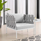 Modway EEI-4956-GRY-GRY Harmony Outdoor Patio Aluminum Armchair, Gray Gray
