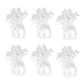 Beistle White Metallic Plastic Wrapped Balloon Weights For Birthday Parties, Weddings, Anniversaries, Table D  cor, Celebrating 