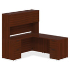 Lorell Prominence 2.0 Mahogany Laminate Box/Box/File Right-Pedestal Desk