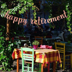 Innoru Glitter Happy Retirement Banner - For Farewell Party Bunting - Leaving Theme - Finally Retiring Party Bunting Decoration
