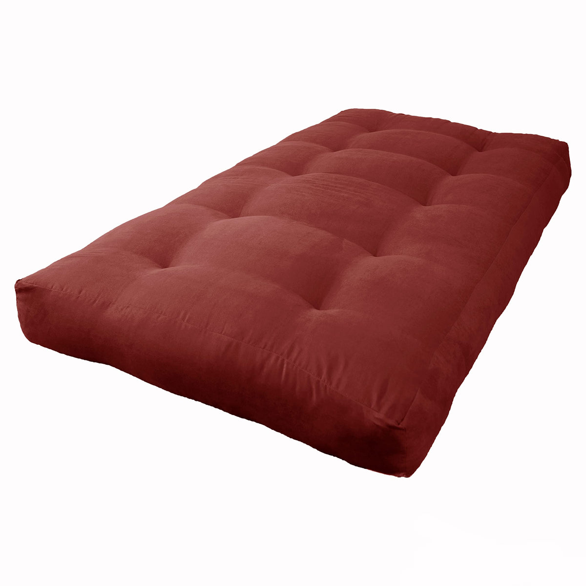 Blazing Needles Vitality 7&quot; Microsuede Futon Mattress, Twin, Red Wine