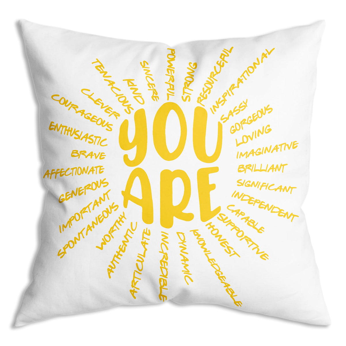 Zngfon You Are Sun Motivational Quote Throw Pillow Cover Cushion Cover Decor For Home Office Bedroom 18X18 Inch Inspirational Gi