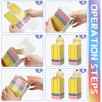 Harloon 24 Pcs Back To School Pencil Candy Boxes Popcorn Holders Teacher Gift Bags Party Favors Welcome Back To School Candy Tre