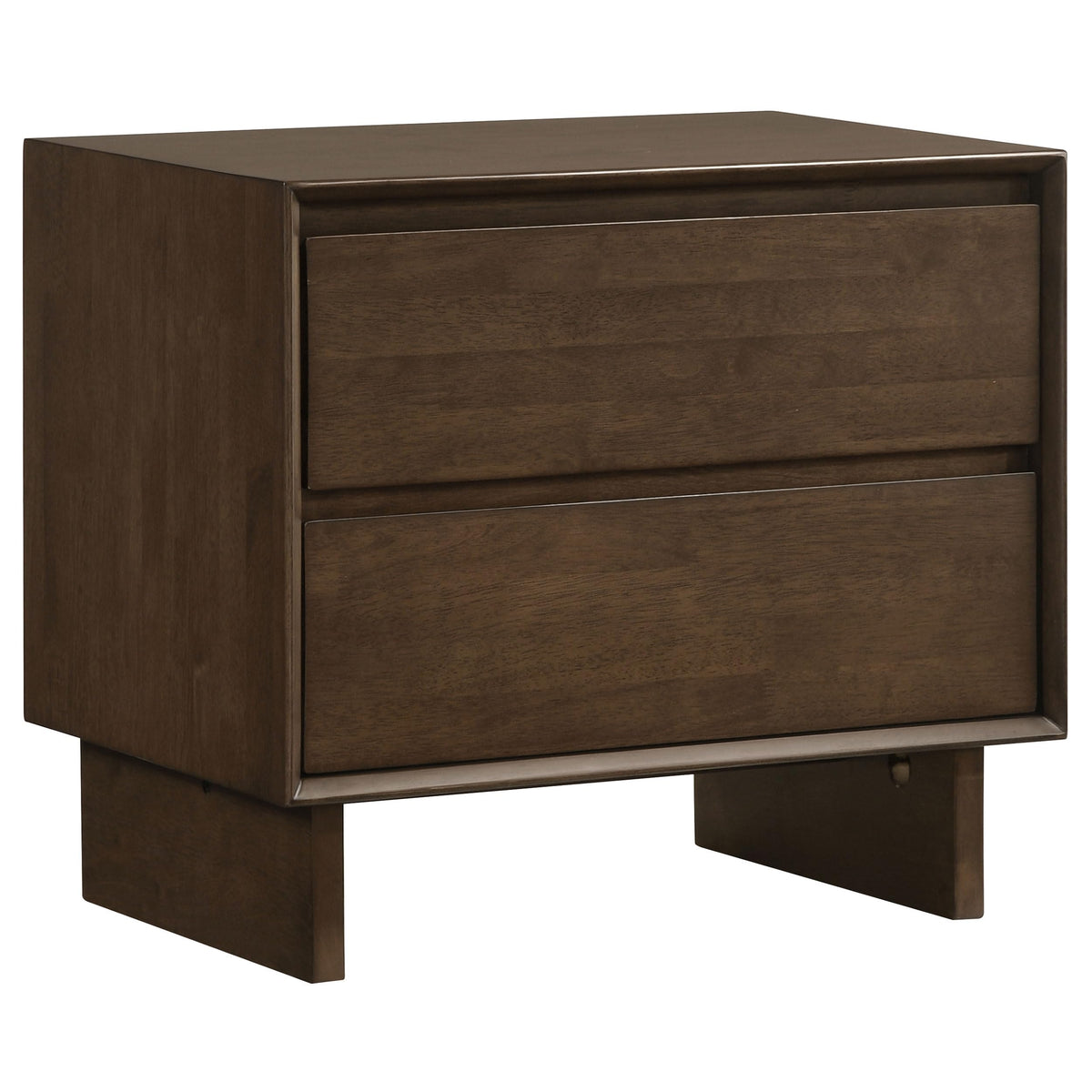 Coaster Home Furnishings Glenwood Transitional Wood 2-Drawer Bedroom Nightstand Bedside Table Organizer Unit Warm Brown 225012