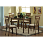 Monarch Specialties I 5 Piece Walnut Dining Set, Brown