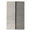Kosas Home Kofu 60 x 96 Asymmetrical Striped Wool Accent Rug in Natural/Black