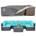 Akefit Patio Furniture Covers,500D Heavy Duty Waterproof For Outdoor Square And Retangle Patio Table And Chair Covers, Grey -126