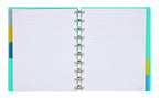 Talia Discbound Notebooks, Planner, Customizable, (Ycelestial Turquoise W/Silver Discs, Junior (5.5In X 8.5In))