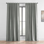 HPD Half Price Drapes Room Darkening Curtains for Bedroom Vintage Textured Faux Dupioni Silk Curtains for Living Room (1 Panel),