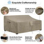 Outdoorlines Outdoor Waterproof Patio 4-Seater Couch Cover - Uv Resistant Patio Sofa Furniture Covers Weatherproof Heavy Duty Glider Covers For Outdoor Furniture, 104Wx32.5Dx33H Inches, Camel