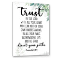 PHAMTE Proverbs 3:5-6 Trust In The Lord With All Your Heart Christian Wall Art, Bible Scripture Wall Decor,Christian Bible Scrip