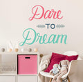 Paper Riot Co. Inspirational Wall Stickers Dare to Dream Positive Motivational Removable Adhesive Decals for Classroom Kids Room