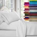 Clara Clark Bed Sheets, Premier 1800 Series 4 Piece Bed Sheet Set, Deep Pocket, Wrinkle, Fade, Stain Resistant, Luxury Soft Bedding Sheets & Pillowcases, Queen, Royal Blue