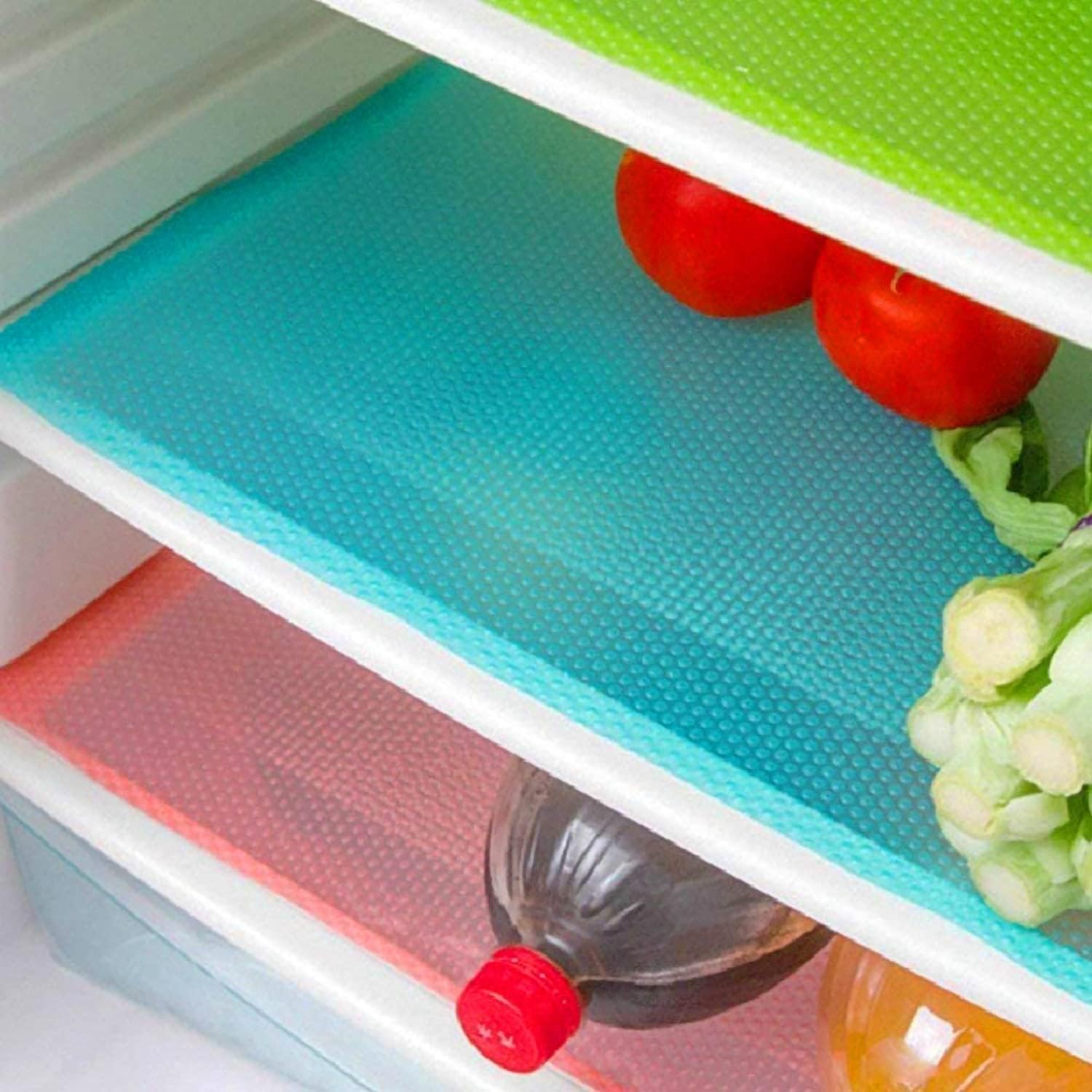 Aiosscd 7 PCS Shelf Mats Refrigerator Liners Washable Refrigerator Pads Fridge Mats Drawer Placemats Home Kitchen Gadgets Access