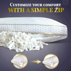 Royal Therapy Queen Memory Foam Pillow, Adjustable Shredded Memory Foam Pillows Queen Odor-Free Pillow For Neck & Shoulder Pain