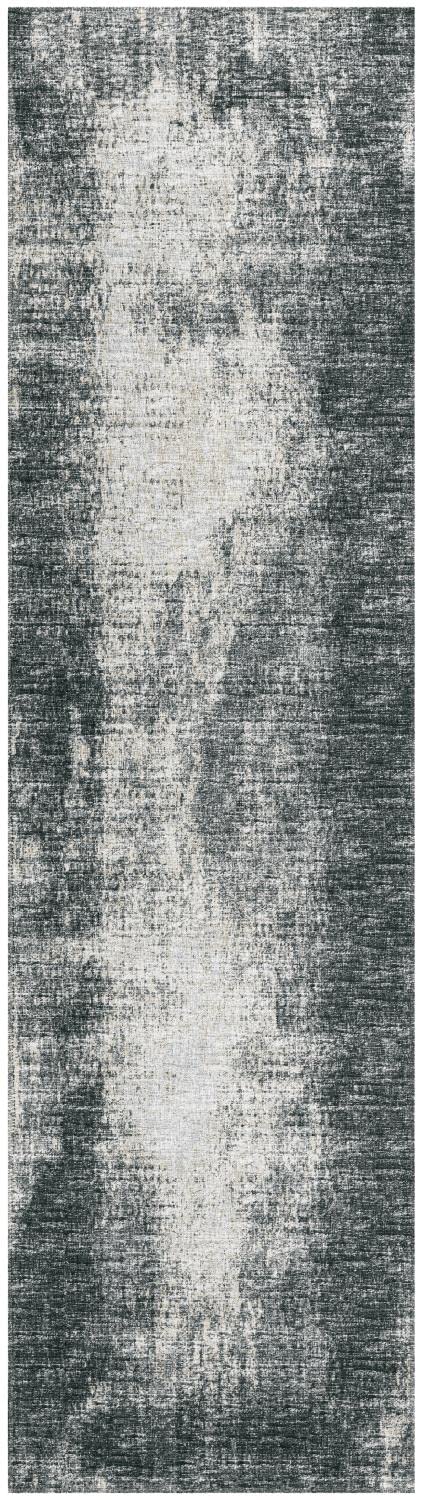 Addison Rugs Rylee Ary31 Black Washable 2'3&quot; X 7'6&quot; Indoor Outdoor Runner Rug, Easy Clean, Machine Washable, Non Shedding, Bedroom, Entry, Living Room, Dining Room, Kitchen, Patio Rug