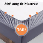 Bamboo Viscose Fitted Sheet 1 Pack King Size Only,400 Thread Count,8-16'' Deep Pocket,Bottom Sheet Colorfast Soft & Silky & Brea
