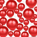 YUXIYAN 100 Pieces Floating NO Hole Pearls Beads and 500 Pcs Transparent Water Gels,Floating Red Pearls for Vases,Pearl Decor,Fl