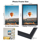 Jcjmy 12X15 Black Picture Frame Set Of 6, Horizontal And Vertical Formats For Wall Hanging, 12 X 15 Wall Gallery Poster Photo Fr