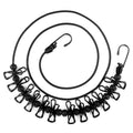 HAWATOUR Travel Clothesline, Portable Retractable Clothesline with 12pcs Clothespins for Indoor Laundry Drying, Outdoor Camping 