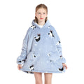 Wearable Blanket Hoodie For Kids 4-12Yr Oversized Animal Hooded Blanket Super Soft Comfortable Warm Flannel Dogs