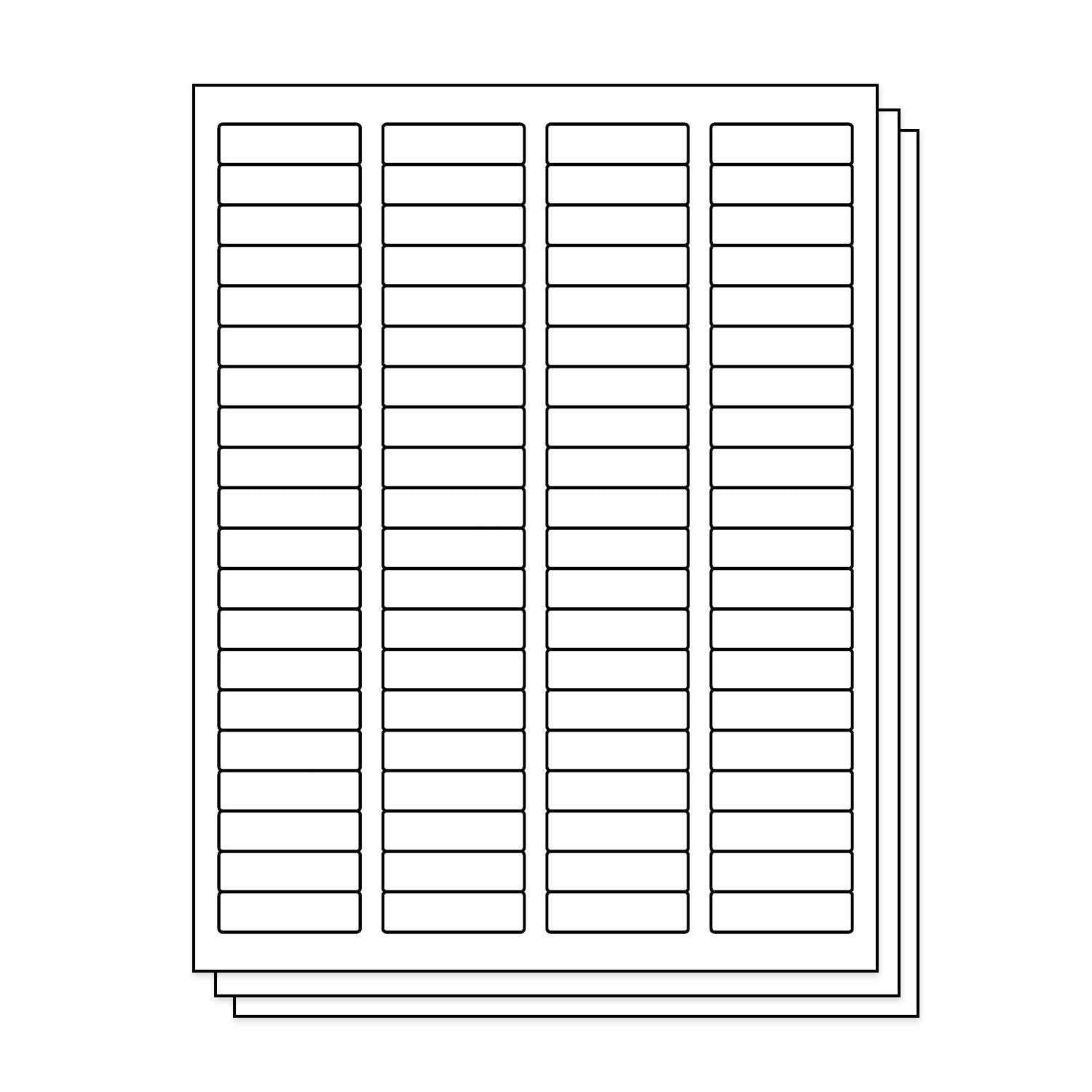 Officesmartlabels Rectangular 1/2 X 1-3/4 Return Address Labels For Laser & Inkjet Printers, 0.5 X 1.75 Inch, 80 Per Sheet, Whit
