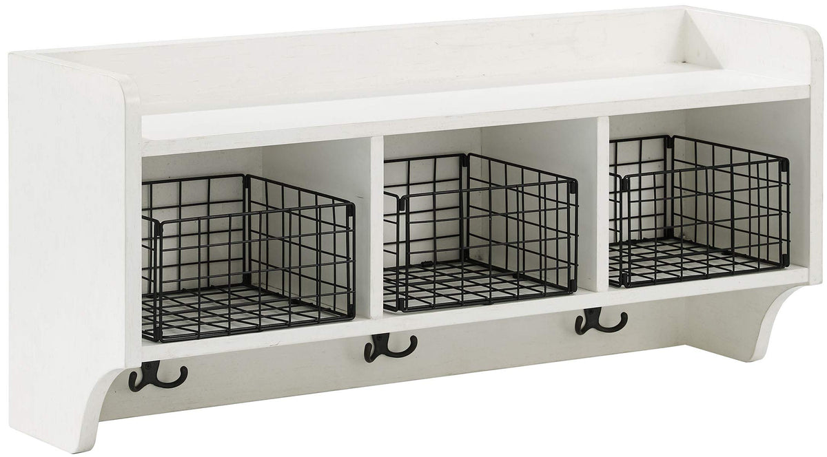 Crosley Furniture Cf6018-Wh Fremont Entryway Shelf, Distressed White