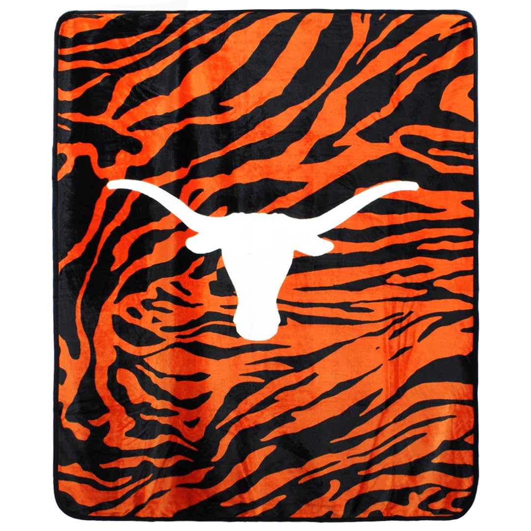 College Covers Texas Longhorns Raschel Throw Blanket, 60 In By 50 In
