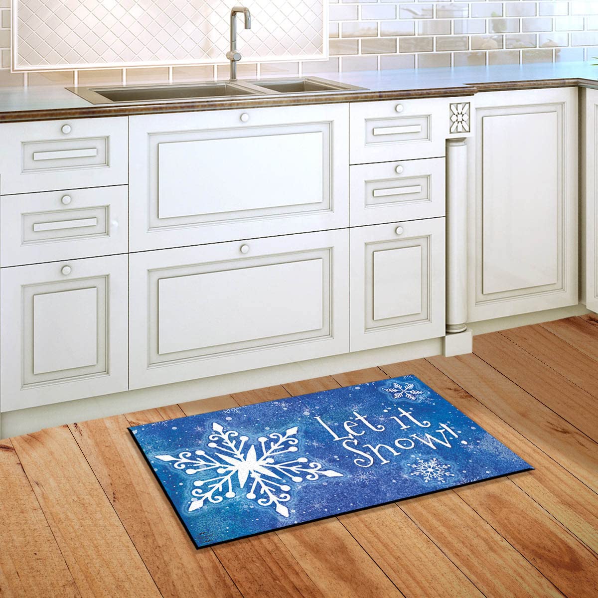 Briarwood Lane Snowflakes Winter Doormat Let It Snow Indoor Outdoor 30' X 18'