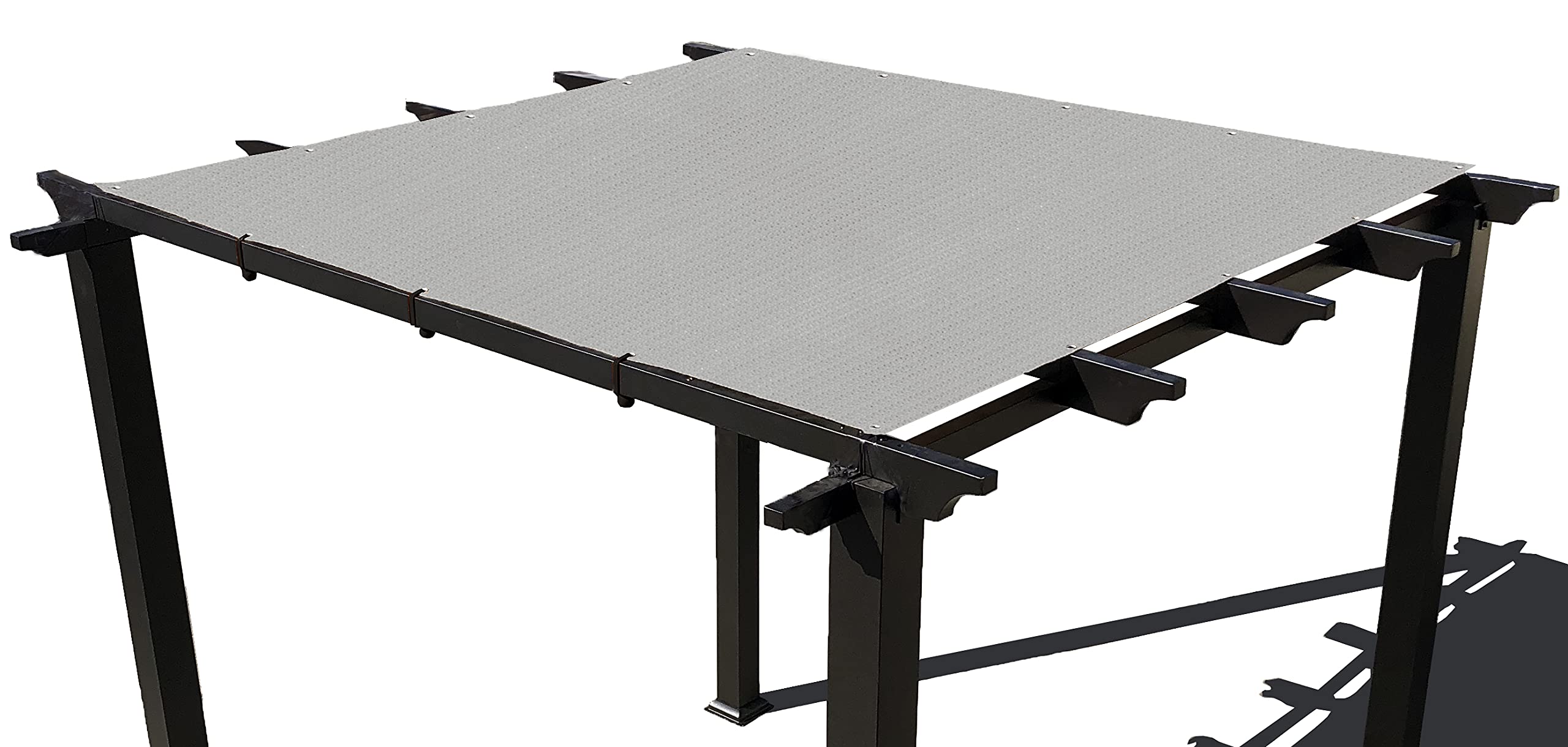 Alion Home Outdoor Pergola Sun Shade Cover Cloth Patio Canopy Hdpe Permeable With Grommets (8' X 12', Smoke)