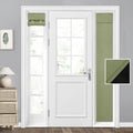 Homeideas 100% Blackout Sidelight Curtains For Front Door, Side Door Window Curtains, Front Door Curtains For Small Window, Thermal Insulated Door Window Covering, (1 Panel, W12 X L54, Sage Green)