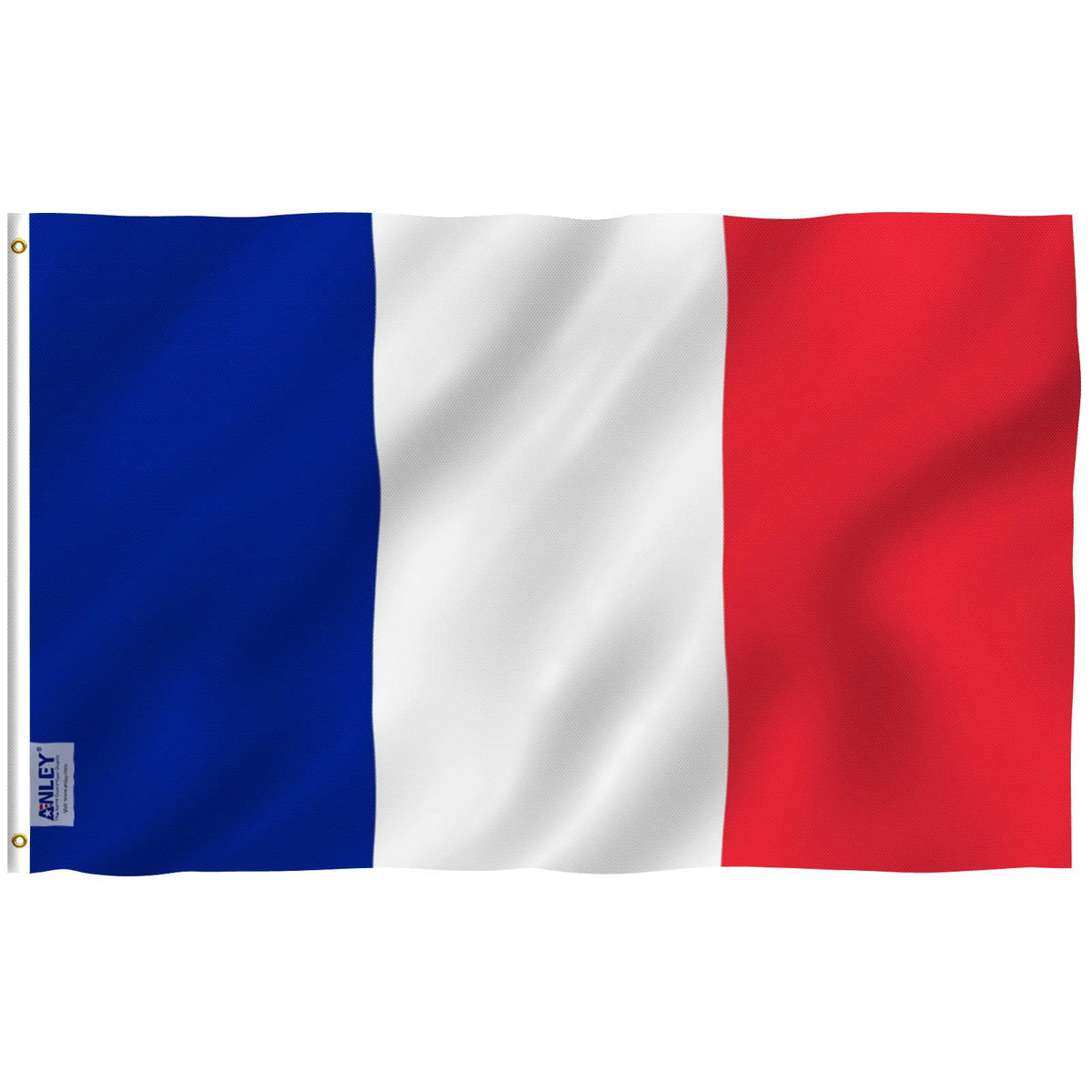 Anley Fly Breeze 3X5 Foot France Flag - Vivid Color And Fade Proof - Canvas Header And Double Stitched - French National Flags P