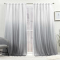 Exclusive Home Crescendo Lined Room Darkening Blackout Hidden Tab Top Curtain Panel Pair, 52''x96'', Grey, Set of 2