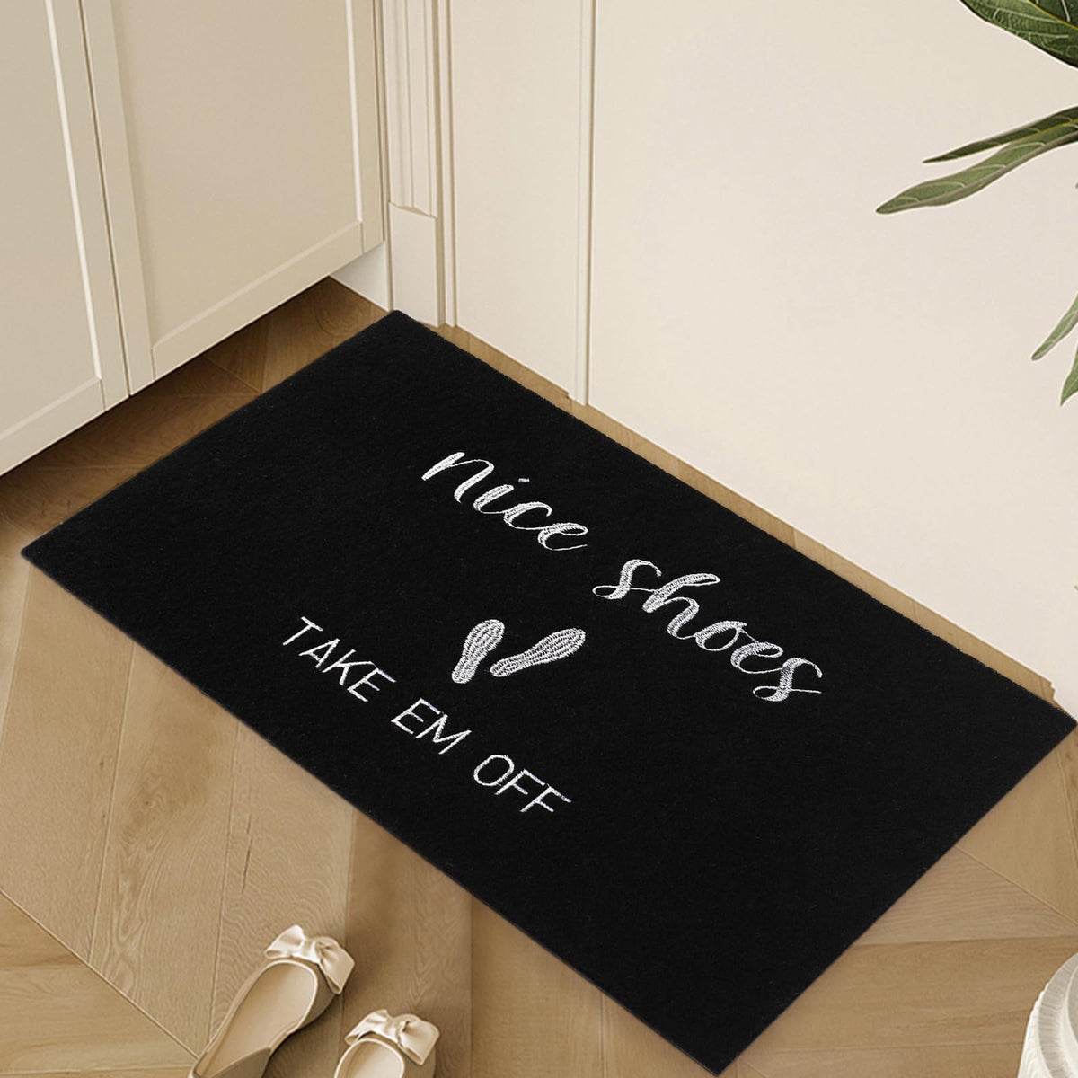Mtouock 17' X 30' Welcome Mats, No Slip Funny Front Door Mat For Home Entrance, Embroidered Funny Welcome Matt For Front Door,