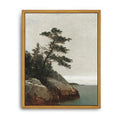 Roslynity Framed Canvas Wall Art Vintage Print Paintings The Old Pine Landscape Rustic Tree Nature Retro Aesthetic Antique Artwo