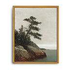 Roslynity Framed Canvas Wall Art Vintage Print Paintings The Old Pine Landscape Rustic Tree Nature Retro Aesthetic Antique Artwo
