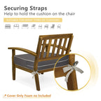 Porch Shield Outdoor Cushion Slipcovers Patio Chair Seat Cushion Covers Set 4 Waterproof Fade Resistant 19 X 19 X 4 Inch, Dark G