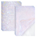 2 Types Transparent Holographic Laminate Sheets Overlay Lamination Vinyl A4 Size Self-Adhesive Holographic Laminate Film Waterpr