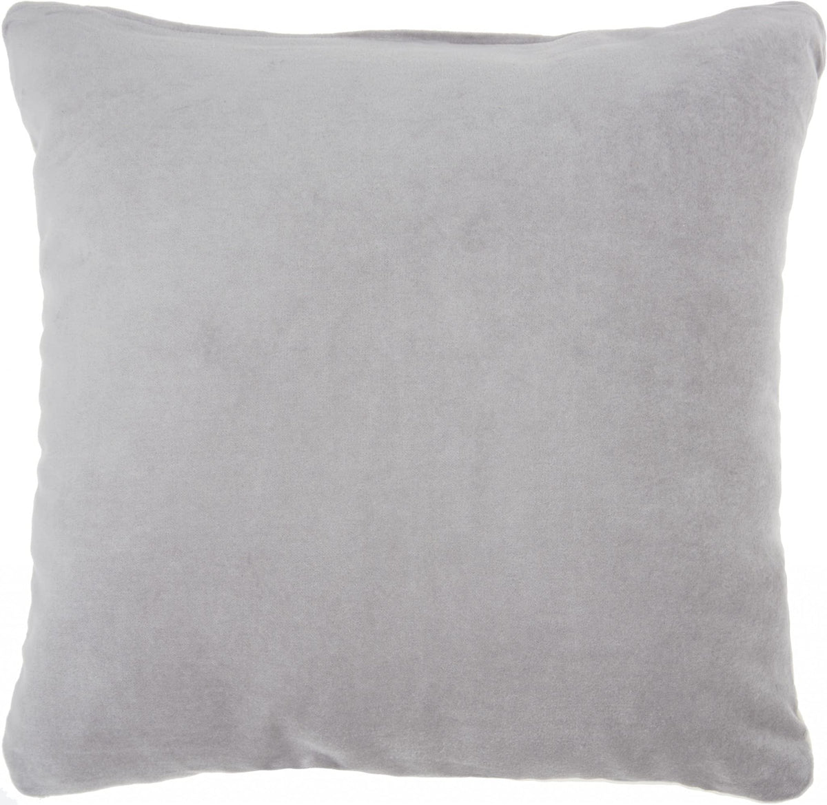 HomeRoots Grey Cotton Velvet Gray Velvet Modern Throw Pillow