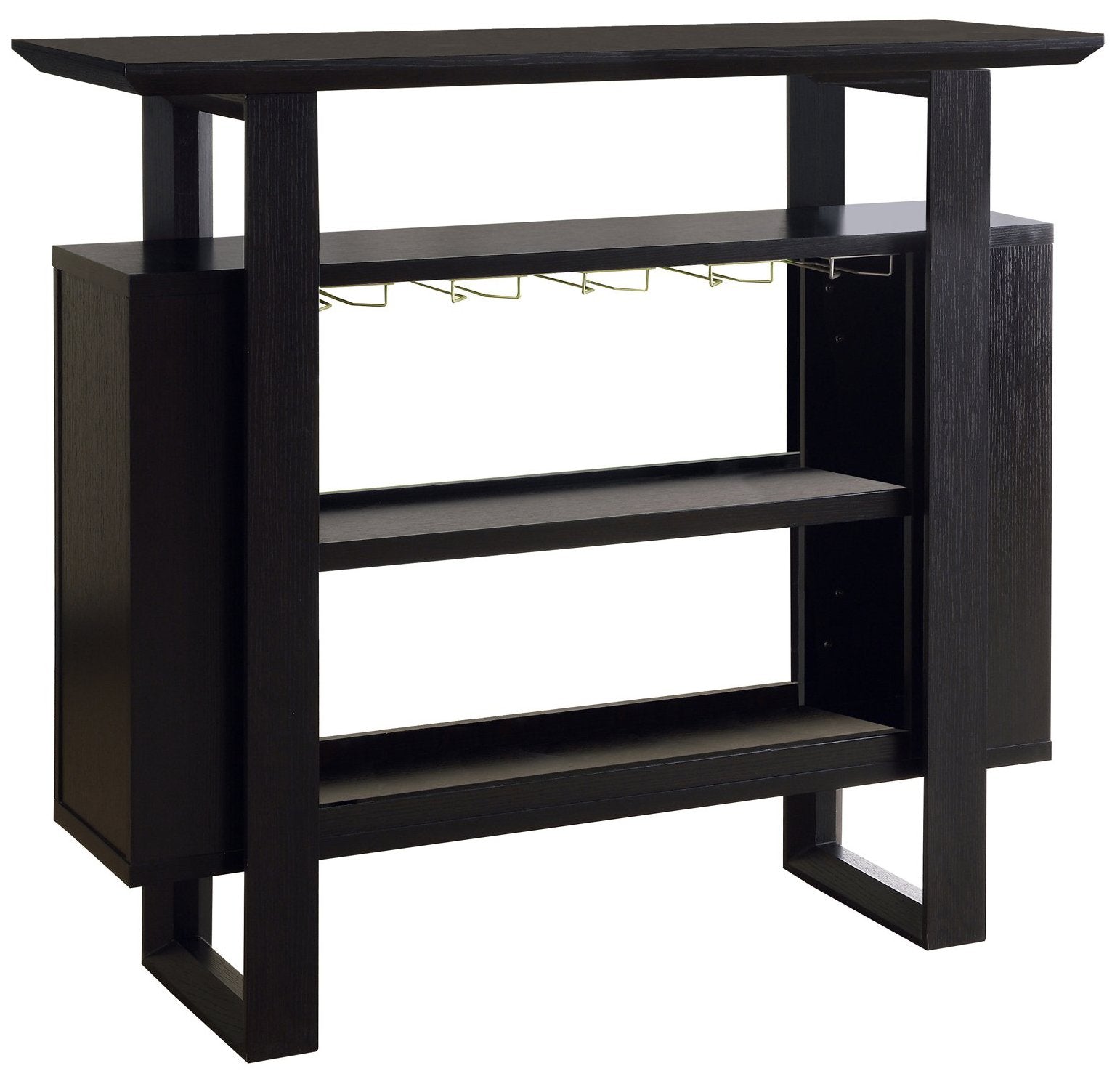 Monarch Specialties I Bar Unit with Bottle and Glass Storage, 48', Cappuccino