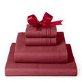 Mellanni Twin Sheet Set - 4-Piece Iconic Collection Bedding, (Including 2 Pillowcases), 16-Inch Deep Pocket, Easy Care, Extra Soft, Cooling Sheets, Brushed Microfiber - Brick Red