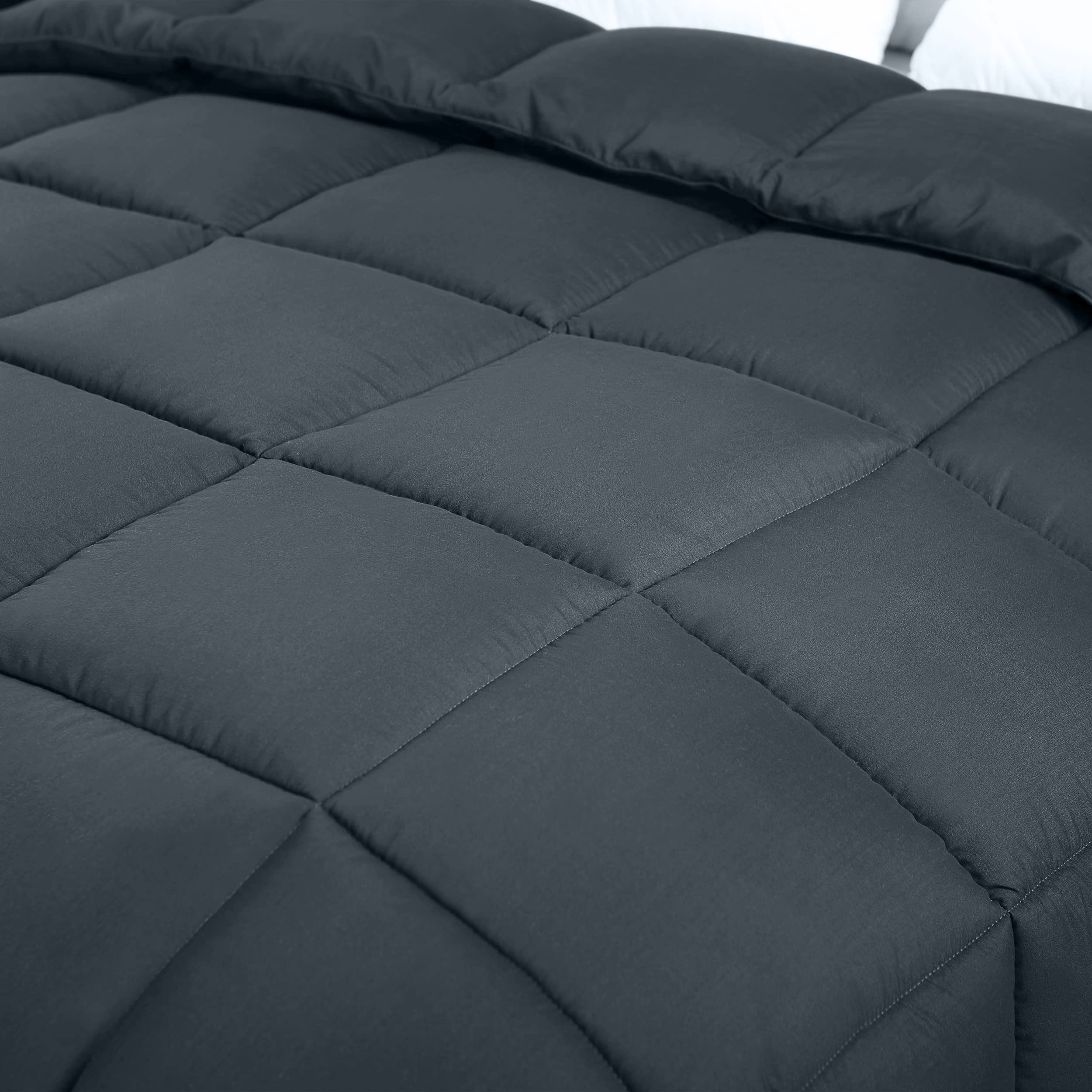 Utopia Bedding Comforters Twin Size, All Season Duvet Insert, Down Alternative Box Stitched Bed Comforter With Corner Tabs, Mach