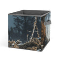 LMHLDSC Folding Storage Bins Mountain Bike Tournament Print Collapsible Storage Cubes for Organizing Home, Office, Wardrobe, Toy